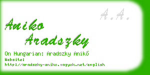 aniko aradszky business card