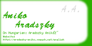 aniko aradszky business card